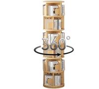 CVJdfhRE Libreria girevole a più livelli da 3/4/5/6 ripiani, scaffale portaoggetti pavimento for la casa, for il soggiorno, for lo studio(193 * 45.5cm)