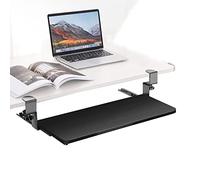 CVJdfhRE Ripiani di Supporto/Staffa telescopica for scrivania for Computer/Ripiano for Tastiera con Guide scorrevoli/Supporto for e Mouse Estraibile for Ufficio Domestico(Black,650x240mm/26x9Inch)