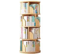 CVJdfhRE Scaffale semplice a 4 livelli dal pavimento al soffitto Libreria girevole multifunzionale Salvaspazio Comodo(Wood Color)
