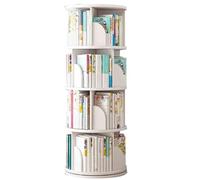CVJdfhRE Scaffale semplice a 4 livelli dal pavimento al soffitto Libreria girevole multifunzionale Salvaspazio Comodo(White)