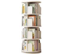 CVJdfhRE Semplice libreria girevole, scaffale portaoggetti multilivello da pavimento, decorativo for soggiorno, adatto for aule, ufficio, camera letto(White,120 * 40cm)