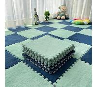 CVJdfhRE Tappeti morbidi e arruffati for camera da letto, isolamento acustico, possono essere tagliati, proteggono il pavimento, 10 pezzi(Style O)