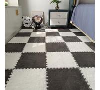 CVJdfhRE Tappeti morbidi e arruffati for camera da letto, isolamento acustico, possono essere tagliati, proteggono il pavimento, 10 pezzi(Style U)