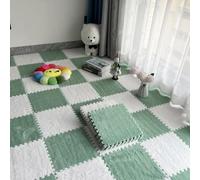 CVJdfhRE Tappeti morbidi e arruffati for camera da letto, isolamento acustico, possono essere tagliati, proteggono il pavimento, 10 pezzi(Style P)