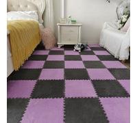 CVJdfhRE Tappeti morbidi e arruffati for camera da letto, isolamento acustico, possono essere tagliati, proteggono il pavimento, 10 pezzi(Style K)