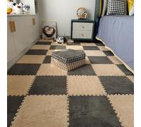 CVJdfhRE Tappeti morbidi e arruffati for camera da letto, isolamento acustico, possono essere tagliati, proteggono il pavimento, 10 pezzi(Style V)