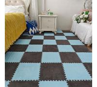 CVJdfhRE Tappeti morbidi e arruffati for camera da letto, isolamento acustico, possono essere tagliati, proteggono il pavimento, 10 pezzi(Style J)