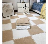 CVJdfhRE Tappeti morbidi e arruffati for camera da letto, isolamento acustico, possono essere tagliati, proteggono il pavimento, 10 pezzi(Style M)