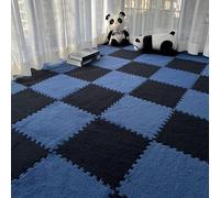 CVJdfhRE Tappeti morbidi e arruffati for camera da letto, isolamento acustico, possono essere tagliati, proteggono il pavimento, 10 pezzi(Style F)