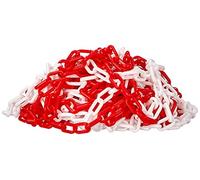 CATENA RECINZIONE SEGNALETICA IN PLASTICA d. 6mm COLORE BIANCO E ROSSO AL METRO