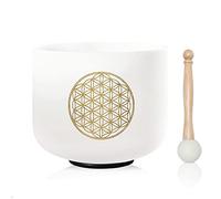 CVNC 528HZ Nota C 20,3 cm Fiore della Vita Campana di Canto di Cristallo Meditazione Suono Bagno Suono Guarigione Chakra Campana Canto