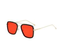 CVNRCLP Occhiali da sole Iron Man Europa e Stati Uniti Fashion Square Frame Spiderman con occhiali da sole Uomo Trend Occhiali Produttore Occhiali da sole Uomo Occhiali da sole e accessori, rosso