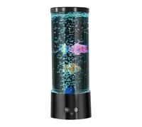 Cvoepobey 1 Set Mini Lampada RGB Bubble Fish Luce D'Atmosfera Colorata con Lampada Lava Telecomandata per la Decorazione Domestica