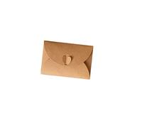 Cvoepobey 100Pcs Mini Buste Kraft Retro Love Carta Kraft per Biglietti Regalo e Biglietti da Visita 103X70mm