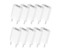 Cvoepobey 10pcs Mini Portatile 5V 1A EU AC USB Caricatore A Parete Adattatore Plug di Carica (Plug UE)
