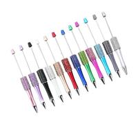 Cvoepobey 12 Pezzi di Penna con Perline Diamantate Fai-Da-Te Penna A Sfera Colorata con Perline In Plastica Come Mostrato, per Scrivere e Forniture per Ufficio e Scuola