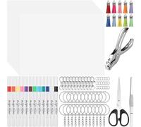 Cvoepobey 175 Piece Set D'Arte con Fogli di Plastica Ridotta e Marcatori di Vernici Acriliche per la Creazione di