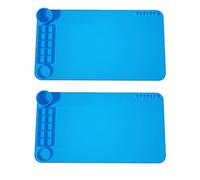 Cvoepobey 2-Pack di Pad per la Pittura di Graffiti In Silicone Trasparente Pad per la Tracciatura di Libri da Colorare Pad per L'Arte di Colori Facile da Usare 50 X 27.5cm (Blu)