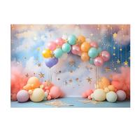 Cvoepobey 210X150 cm Fondali per Feste di San Europei Americani Palloncini Rose Cuore Rosa Banner Fondali Fotografia Facile Installazione, A