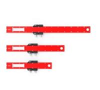 Cvoepobey 3 Pezzi di Strumenti per la Lavorazione del Legno Strumento di Layout Righello Righello di Precisione con Fermi di Scorrimento T-Track, Scala In Pollici e
