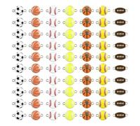 Cvoepobey 70 Pezzi Ciondoli Sportivi Baseball Basket Calcio Ciondoli per la Creazione di Gioielli, per Braccialetti, Collane, Orecchini Fai-da-Te