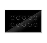 Cvoepobey App per Pannello In Vetro con Interruttore A Parete Smart Touch Tuya Wifi A 10 Vie Compatibile con Home Controllo di Tutta la Casa Installazione Semplice