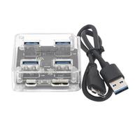 Cvoepobey Hub USB 3.0 A 4 Porte di Espansione unità con Interfaccia di Alimentazione, Trasmissione Ad Alta velocità da 5 Gbps con Dati da 50 cm