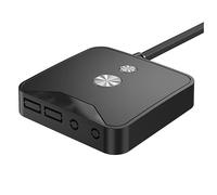 Cvoepobey Interruttore di Alimentazione da Tavolo per Computer Alimentatore Host PC Esterno Interruttore A Pulsante On/Off, Porta USB Durevole Facile da Installare Facile da Usare
