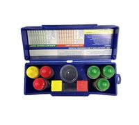 Cvoepobey Kit di Prova 5-1 per Piscina e SPA: Domanda di Acido, Alcalinità Totale, Bromo, PH. Set di Tester per la Qualità 'Acqua, 5 In 1, Confezione per Test Piscina.