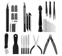 Cvoepobey Kit di Strumenti Essenziali per Stampante 3D, Kit di Strumenti per Stampa 3D, Accessori per Stampante 3D, Utensile per Sbavatura, Tronchese, Trapano, Raschietto