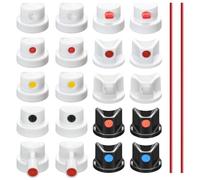 Cvoepobey Kit Universale da 20 Tappi e Tip per Lattine Montana/Rust - - Graffiti, Automobile e Strumenti di Progetto Fai -da -Te