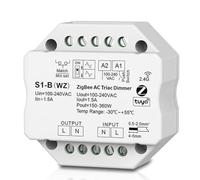 Cvoepobey S1-B Tuya Zigbee AC Triac Dimmer LED Controller Push Switch Control 110V 220V 230V Smart Life App per Assistant