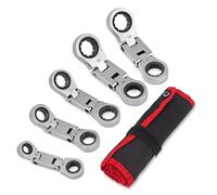 Cvoepobey Set di Chiavi A Cricchetto Corte 5 Pezzi con Doppia Testa. Set di Chiavi A Cricchetto Metriche 8 10 12 13 14 15 16 17 18 19mm
