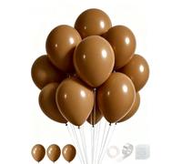 CVPARTYON Confezione da 100 palloncini marroni da 30,5 cm, colore marrone neutro, extra spessi, in DuraLatex resistenti, per feste di nascita, compleanni, lauree, foreste, safari, decorazioni per