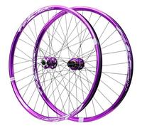 CVQJL Set di Ruote per Mountain Bike da 26/27,5/29 Pollici, in Lega di Alluminio con Cuscinetti sigillati, Viola, per Ruote ibride/Mountain Bike, cerchione a 32 Fori per Cassetta da 7-12 velocità