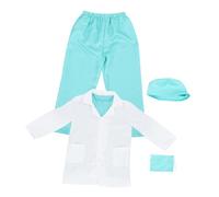 CVUTOVO 1 Set Costume da Dottore per Set Completo con Camice e Accessori Design Confortevole e Traspirante Ruolo per Sviluppare Interesse Abbigliamento per Ragazzi e Ragazze