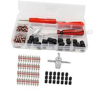 CVUTOVO 1 set Strumenti per Rimozione Valvola Pneumatici con Estensore e Kit Installazione Valvole Utensile Pratico e Compatto per Auto e Scooter