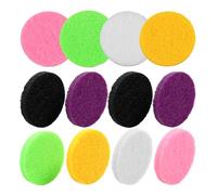 CVUTOVO 12 Pezzi Tampone Diffusore di Aromi per Auto in Spugna Rotonda Colore Assortito, Facile da Cambiare per Diffusione di Fragranze Naturali in Viaggio