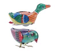 CVUTOVO 2 Giocattoli Molla Vintage Giocattoli per Magpie e Anatra Divertenti Stimola La Relazione Genitore e