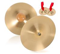 CVUTOVO 2 paia Cymbali da Dito per Danza Del Ventre Manici Legno Strumento Musicale Percussivo per Feste Danza