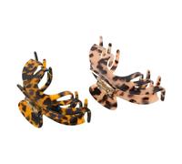 CVUTOVO 2 Pezzi Artiglio Facile Materiale Stile Acetato per e Chioma Francese Superficie Effetto Tartaruga, Forma Curva da Usare una Mano Party e Attività All'aperto