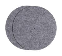 CVUTOVO 2 Pezzi Tappetini in Panno per Giradischi Antiscivolo e Antivibrazione Cuscinetti Protettivi per Vinile per Migliorare Qualità Audio e Stabilità di Riproduzione