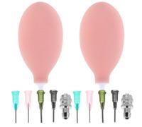 CVUTOVO 2 Set Flacone Applicatore per Ceramica Punta ad Ago Strumenti in Gomma e Metallo per Modellazione Ceramica Precisione Elevata per Smalti per Artigianato