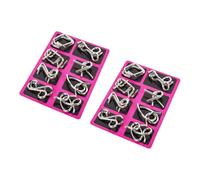 CVUTOVO 2 set Rompicapi Intelligenti in Filo di Giochi Interlock Anelli per Allenare il Cervello Puzzle Logici Portatili per Adulti e Ragazzi Regalo Compleanno e Feste