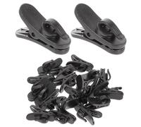 CVUTOVO 20 Pezzi Clip per Microfono Lavalier in Abs Nero Morsetto Robusto per Cavi Microfono per Chat Online e Discorsi al Podio