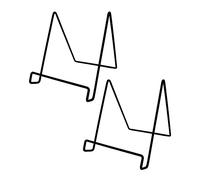 CVUTOVO 2pezzi Supporti Espositivi in Metallo Nero per Piatti Quadri e Opere d Arte Sostegno Stabile e Versatile per Cornici Piatte Decorative e Foto da Tavolo