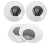 CVUTOVO 4 Pezzi Occhi Mobili Adesivi Giganti da 150mm per Bambole e Pupazzi | Plastica e Carta, Stile Classico Rotondo, Applicazione Peel And Stick, per Halloween e Giochi Creativi