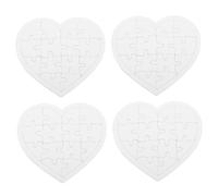 CVUTOVO 4 set Puzzle di Cuore Bianco da Colorare per Puzzle Te per Disegno e Attività Creative Materiale Pratico per Giochi e Inviti Personalizzati