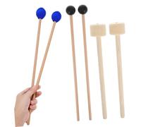 CVUTOVO 6 Pezzi Bacchette Legno per Batteria e Percussioni Mallets per Timpani e Grancassa Stecchette per Pratica Musicale Strumenti per Batteristi e Regali Adatte e Professionisti