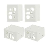 CVUTOVO Accessori per Tapparelle 4 Pezzi per Installazione Doppia Testa, Plastico Bianco, Superficie Liscia, Adatti per Cornice in Alluminio da 2,5 Cm, per Hotel e Negozi